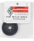 149 90 Tooth Spur Gear 48 Pitch For RC Cars And Trucks Upgrade in package, black 90T gear visible, precision fit for RC hobby use