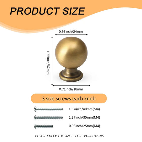 8 Pack Round Champagne Bronze Cabinet Knobs For Cabinets Dressers Drawers And Closets Zinc Alloy Hardware Handles