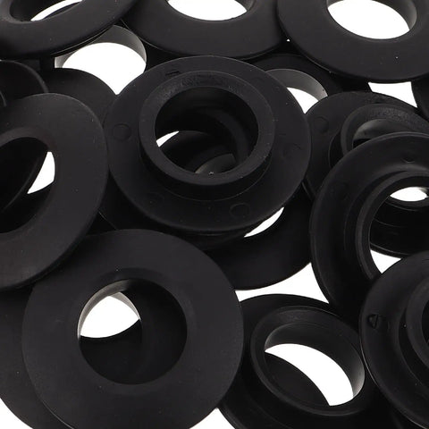 Universal Kayak Paddle Drip Rings Water Stop Splash Guards For Aluminum And PVC Paddles Wear Resistant Easy Install Replacement Parts For Frequent Paddling Keeps Water Out And Drips Away During Rough Waters, black PVC rings