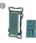 Heavy Duty Folding Garden Kneeler And Seat With Soft EVA Kneeling Pad Converts To Stool Or Bench, lightweight with side pocket