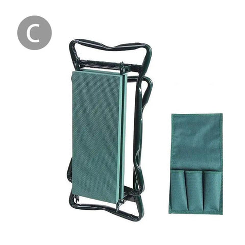 Heavy Duty Folding Garden Kneeler And Seat With Soft EVA Kneeling Pad Converts To Stool Or Bench, lightweight with side pocket