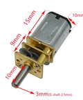 Heavy Duty N20 Micro Gear Motor Packed With Real Metal Reduction Gears Runs Like Gangbusters For Diy Robot Chassis showing dimensions.