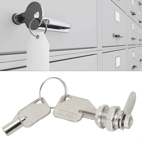 Cam Lock Cylinder 12mm For Cabinet Drawer Mailbox RV Compartment Door Keyed Alike With Two Keys Durable Aluminum Housing