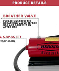 Beefy Heavy Duty High Pressure Pneumatic Foot Operated Hydraulic Pump with breather valve and 0.7L reservoir detail