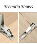 Heavy Duty Stainless Steel 90 Degree Folding Hinge Hidden Shelf Bracket Table Mount showing pivot action and installation.