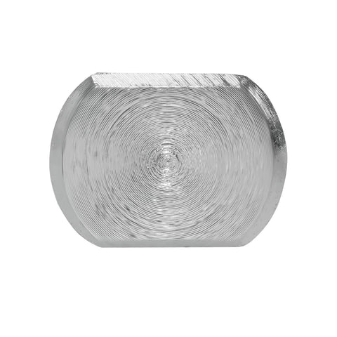 Round machined metal end cap for 3/4 in DD universal joint; surface-plated steel