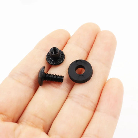 Dang Tough And Zero Drama Rig 21 Set Chicago Screw Kit for Kydex and Leather Gun Holsters includes screws and slotted nuts.