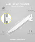 Adjustable Metal Shelf Bracket For Retail Displays And Modular Shelving Fits Standard AA Pillar Slots