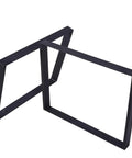 Industrial Rustic Cast Iron Table Leg Set Heavy Duty Black Square Legs 28.3 Inch High And 35.4 Inch Wide Ideal For Coffee Dining And Kitchen Tables 2 Pack