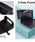 Two Hole Paper And Leather Puncher For Office And Home Use One Quarter Inch Circle Holes With Three Point One Four Inch Spacing