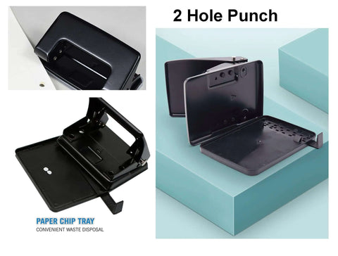 Two Hole Paper And Leather Puncher For Office And Home Use One Quarter Inch Circle Holes With Three Point One Four Inch Spacing