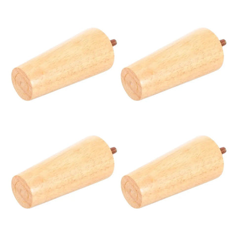 4 Pack Solid Wood Furniture Legs For Sofa Table And Cabinet Nordic Style Tapered Feet With Floor Protection No Sweat Install