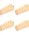 4 Pack Solid Wood Furniture Legs Nordic Style Tapered Feet for Cabinets and Sofas with Floor Protection