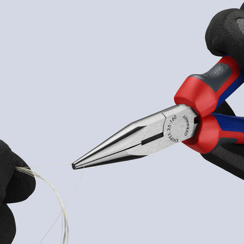Pro Grade Long Nose Pliers With Cutter Six And A Quarter Inch Multi Component Tool gripping wire detail