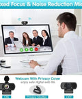 Smooth Operator 1080P Full HD Webcam With Integrated Mic, Plug And Play USB Camera For PC Laptop Mac in video call setup.