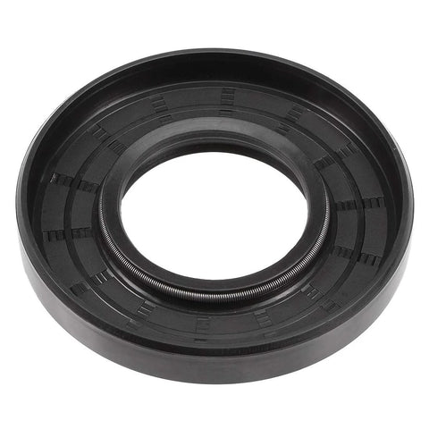 Oil seal with spring, double lip, nitrile rubber, black, 40x80x12 mm; pack of 1 for bearing shaft