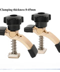 Adjustable Mini Hold Down Clamps Kit For Desktop CNC Engraving, Aluminum T Track Clamps, 0 To 45mm Range, Two Pack