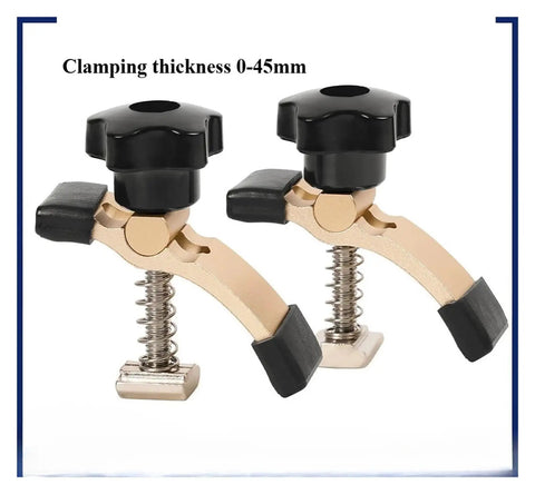 Adjustable Mini Hold Down Clamps Kit For Desktop CNC Engraving, Aluminum T Track Clamps, 0 To 45mm Range, Two Pack