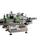 Automatic Round Bottle Labeling Machine Smooth Operator Belt Conveyor Applicator for Cosmetics Beverages Food with touch panel.
