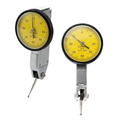 Magnetic Dial Indicator Set With Stand Bore Gauge 0 To 0.4 Inch Range 0.01mm Precision 54mm Dial Magnetic Base Holder For Micro Machining Tools Built For Home Shop Use And Professional Metalworking Durable And Easy To Setup And Repeatable, yellow dial indicator