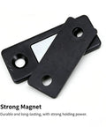Magnetic Cabinet Catch No Drill Adhesive Ultra Thin Invisible Mount black components on white background