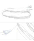 Clear Extension Cord Invisible Indoor Outdoor Light Extender 16 Feet Flexible Cord For LED Strips And Curtain Lights Multi Pack No Fuss Easy Plug Decor And Party Lighting