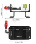 Heavy Duty Golf Shaft Clamp For Quick Shaft Replacement And Club Grip Setup Aluminum Vise Clamp Grip Tool shown from side and top view with dimensions.