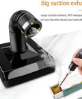 Straight Up Slick Mini Solder Fume Extractor With Adjustable Telescopic Arm And Integrated Led Light, High Efficiency Triple Filter Benchtop Smoke Absorber For Nail Grinding And Precision Workspaces, showing smoke extraction process.
