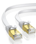 Ultra Fast Ethernet Cable Cat8 10Ft For Lag-Free Gaming And 4K 8K Streaming, 40Gbps High Speed Flat Shielded RJ45 LAN Cable