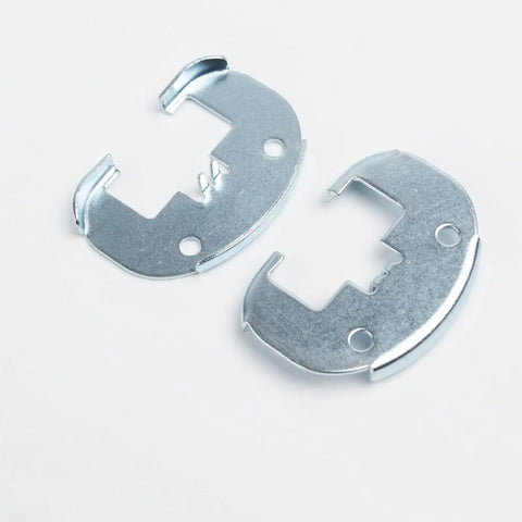 Metal parts of Five Piece Drawer Slides With Metal Backing And Screws, Center Mount Track Guides And Glides For Dressers And Nightstands