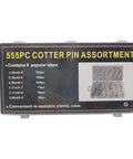 R Type Split Cotter Pin Set For Quick Secure Fastening In Automotive And DIY Projects Elastic Wave Hairpin Pins Assorted 555 1110 1665 Pieces Easy Install No Fuss Locking Durable Steel Hardware Pins For Holes And Nuts, 555-piece case