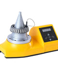 Badass Two Thousand Watt Induction Bearing Heater features digital temp hold, suited for 20-120 mm parts, with a bright yellow design.