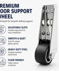 Heavy Duty Sliding Door Bottom Rollers Two Pack Vertical Track Guide Wheels With Durable Rubber Tires For No More Dragging And Smooth As Butter Low Profile Operation Built Tough on premium support wheel with adjustable slots.
