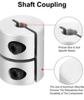 Two Pack 5Mm To 5Mm Aluminum Shaft Coupling Connector 25Mm Length Rigid Joint For Motors 3D Printer DIY Robot Projects With Hex Wrench