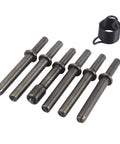 Heavy Duty Smoothing Pneumatic Air Rivet Hammer Tools Kit 7 Piece Set for Quick Riveting, 6 chisels and spring in 40RC steel