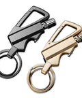 Black and gold All In One Infinity Permanent Match Lighter With Keychain And Bottle Opener Windproof Waterproof Reusable Fire Starter