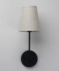 Two Pack Vintage Linen Fabric Shade Wall Sconces Hardwired Bathroom Vanity Lights Black Finish Industrial Wall Mount Fixture For Bedroom Living Room For Any Room Style, one fixture.
