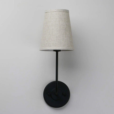 Two Pack Vintage Linen Fabric Shade Wall Sconces Hardwired Bathroom Vanity Lights Black Finish Industrial Wall Mount Fixture For Bedroom Living Room For Any Room Style, one fixture.
