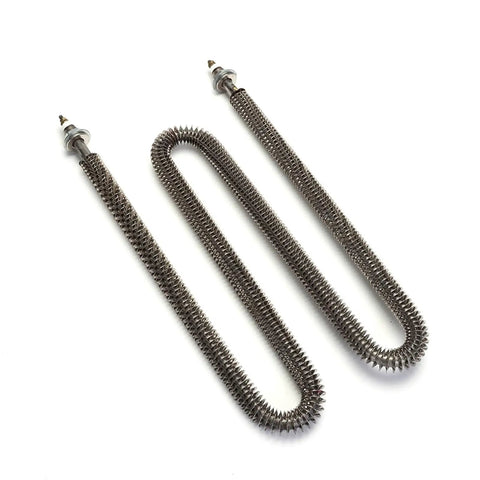 W Shape Finned Heater 220V 2.5 KW Industrial Electric Air Heating Element Built Different With Top Shelf 304 Stainless Steel coils.