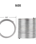 3/8 inch stainless steel tubing coil, 50 ft, shown in front circular coil and side stacked view, Amazon brand
