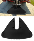 Boat Hydrofoil Stabilizer For 15-300 HP Outboard Engines installed on boat, black ABS material, smooth ride fin