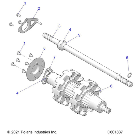 Hella Tough Flangette With Clinch Nuts Assembly Replacement For UTV And ATV Powersports Parts 1021239 detailed assembly diagram with parts labeled.