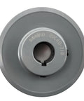 Top Tier Cast Iron V Belt Pulley With 7/8 Inch Bore And 3.95 Inch OD single groove sheave viewed from above.