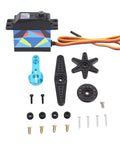Heavy Duty 35 Kilogram Digital Servo Motor With Legit Steel Gears And An Aluminum Housing For One Ten Scale RC Builds, parts layout.