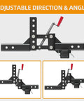 Manual Heavy Duty Implement Lift For ATV UTV With 2 Inch Receiver adjustable angle