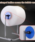 Close-up of Floorstanding Bubble Wrap Roll Dispenser Heavy Duty with enlarged baffles securing bubble wrap for stability.
