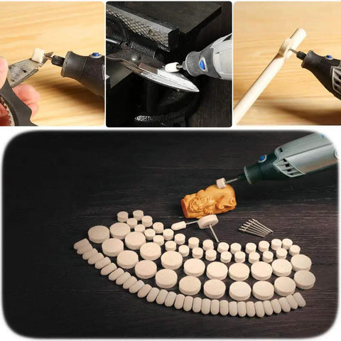 Polishing Buffing Wheel Kit For Rotary Tools Accessories Pack 111 Pcs With Felt Pads Wheels Points And Mandrel Kit One Eighth Inch Shank Great For Glass Metal Plastic Moulds And Jewelry Making