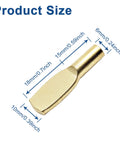 Heavy Duty Gold Plated Shelf Pegs 30 Piece Set 6mm Spoon Support Pins For Adjustable Cabinets Display Racks dimensions and size details.