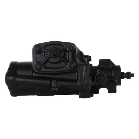 Heavy Duty Power Steering Gearbox Drop In Swap For Ford Excursion F250 F350 F450 close-up view showcasing black metal housing and fittings.