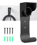 Ditch The Clutter With This Hella Sturdy Wall Mount EV Charger Holder Featuring A Heavy Duty J Hook For SAE J1772 Plugs and cable.